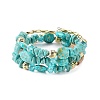 Bohemian Handwork Multi-Colored Stone Beaded Bracelet AJEW-Z038-01A-3