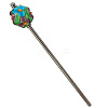 Lampwork & Brass Hair Sticks PW-WG50A30-06-1