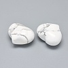 Natural Howlite Heart Palm Stone X-G-F637-11J-2
