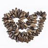 Undyed & Natural Wenge Wood Beads Strands WOOD-T024-040-2