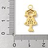 Brass Micro Pave Cubic Zirconia Pendants KK-P292-21F-G-3