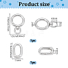 2Pcs 2 Styles 925 Sterling Silver Spring Gate Rings STER-PH0004-93-2