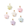 Opaque Acrylic Flower Charms PALLOY-JF04333-02-S-1