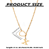 1Pc Letter & Heart Stainless Steel Lariat Necklaces for Women NJEW-LP0002-87G-X-2