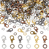 180Pcs 6 Colors Zinc Alloy Lobster Claw Clasps FIND-ME0001-81-1