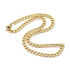 Men's Brass Cuban Link Chain Necklaces NJEW-JN03031-01-1