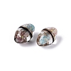 Two Tone Color Handmade Foil Glass Beads FOIL-Q001-01E-3