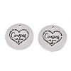 Non-Tarnish 201 Stainless Steel Pendants STAS-T064-38P-17-2