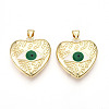 Brass Resin Pendants KK-T070-102-1