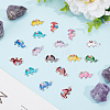 CHGCRAFT 56Pcs 14 Colors Zinc Alloy with Enamel Elephant Connector Charms FIND-CA0005-18-5