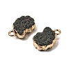 Dyed Synthetic Lava Rock Pendants G-P614-05G-06-2