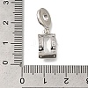 Rack Plating Brass Micro Pave Clear Cubic Zirconia European Dangle Charms KK-H485-18P-3