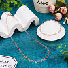 1 Set Brass Heart Link Chain Bracelets & Necklace SJEW-TA0001-04-7