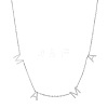 Non-Tarnish Stainless Steel Word MAMA Pendant Necklace with Cable Chains for Mother's Day LETT-PW0002-10A-1