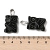 Natural Obsidian Pendants G-B127-09P-04-4