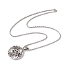 Alloy Trinity Knot Pendant Necklace with 201 Stainless Steel Box Chains NJEW-E016-05AS-2