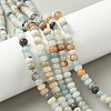 Natural Flower Amazonite Beads Strands G-F520-16-6