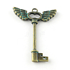 Skeleton Key Zinc Alloy Big Pendants X-PALLOY-R065-157-LF-1