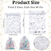 80Pcs 2 Styles Heart Printed Organza Bags OP-BBC0001-04A-2