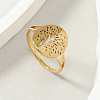 Tree of Life 201 Stainless Steel Finger Rings FS-WG3B6B9-07-1