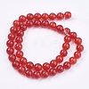 Natural White Jade Bead Strands G-R165-8mm-15-2