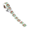 8 Patterns Christmas Round Dot Self Adhesive Paper Stickers Roll DIY-A042-01C-3