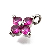 Brass Micro Pave Cubic Zirconia Pendants KK-D356-07E-P-2