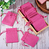 20Pcs Rectangle Polyester Imitation Burlap Packing Pouches Drawstring Bags ABAG-TA0001-95E-5
