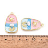 Rack Plating Alloy Enamel Pendants ENAM-N066-14KCG-3