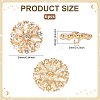 6Pcs 1-Hole Zinc Alloy Shank Buttons BUTT-PH0001-52G-02-2