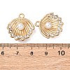 Alloy with Rhinestone and ABS Plastic Imitation Pearl Pendants FIND-Z111-04G-3
