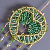 Heart Natural Gemstone Chips Hanging Suncatchers RN-CBA387D-04G-02-3