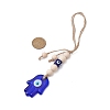 Handmade Blue Evil Eye Lampwork Pendant Decorations HJEW-JM02303-02-3