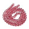 Frosted Transparent Glass Bead Strands GLAA-P065-10mm-09-5