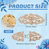 6Pcs Zinc Alloy Rhinestone Snap Lock Clasps FIND-FG0003-46A-2