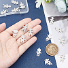 Unicraftale 16Pcs 4 Style 201 Stainless Steel Connector Charms STAS-UN0035-52-2