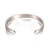 Tarnish Resistant 304 Stainless Steel Cuff Bangles LS-STAS-I110-10-8mm-P-2
