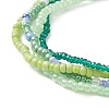 Glass Seed Beads Beaded Multi-strand Bracelets BJEW-JB09072-5