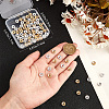 100Pcs 2 Colors Brass with Rhinestone Spacer Beads KK-BBC0015-99-3