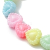 Candy Color Heart Acrylic Beaded Kid Stretch Bracelets for Girls BJEW-JB10222-4