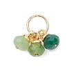 5Pcs 5 Colors Dyed Natural Malaysia Jade Pendants PALLOY-JF05176-01-3