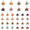 32Pcs 8 Style Tibetan Style Natural & Synthetic Mixed Gemstone Chip Pendants PALLOY-AB00249-1