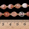 Natural Red Hematoid Quartz/Ferruginous Quartz Beads Strands G-F809-A02-01-5