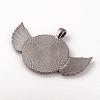 Alloy Pendant Cabochon Setting ALRI-WH0005-11B-3