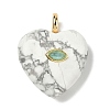 Natural Gemstone Pendants G-P585-03G-2