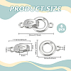 6Pcs Brass Micro Pave Clear Cubic Zirconia Fold Over Clasps KK-BC0015-10P-2