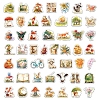 50Pcs Fairy Tale Adventures in The Woods Theme PVC Self-Adhesive  Cartoon Animal Picture Waterproof Sticker STIC-Q006-02A-2