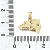 Brass Micro Pave Clear Cubic Zirconia Pendants KK-C263-31A-G-3