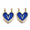 Alloy Enamel Charms X-ENAM-T012-02V-RS-2