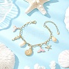 Stainless Steel & Alloy Enamel Charm Bracelets BJEW-JB12215-02-1